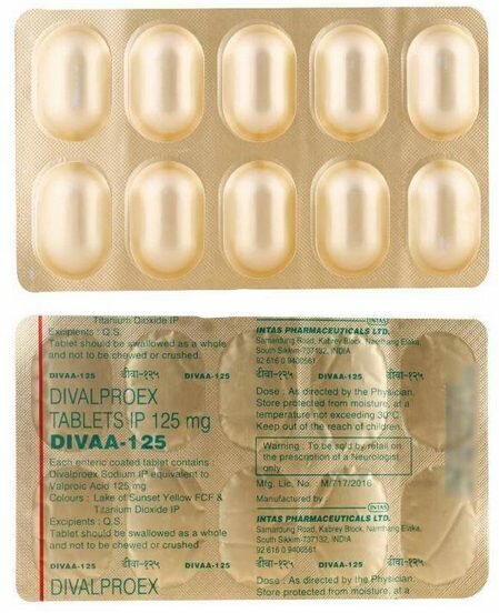 Buy Divaa (Divalproex) 125 mg